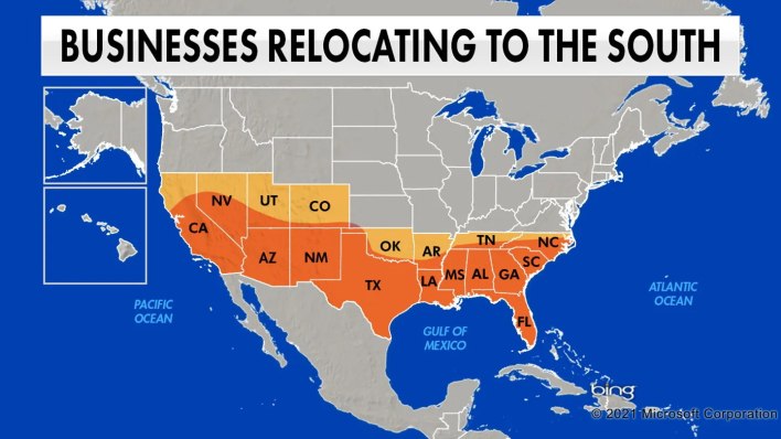 businesses are relocating to the south